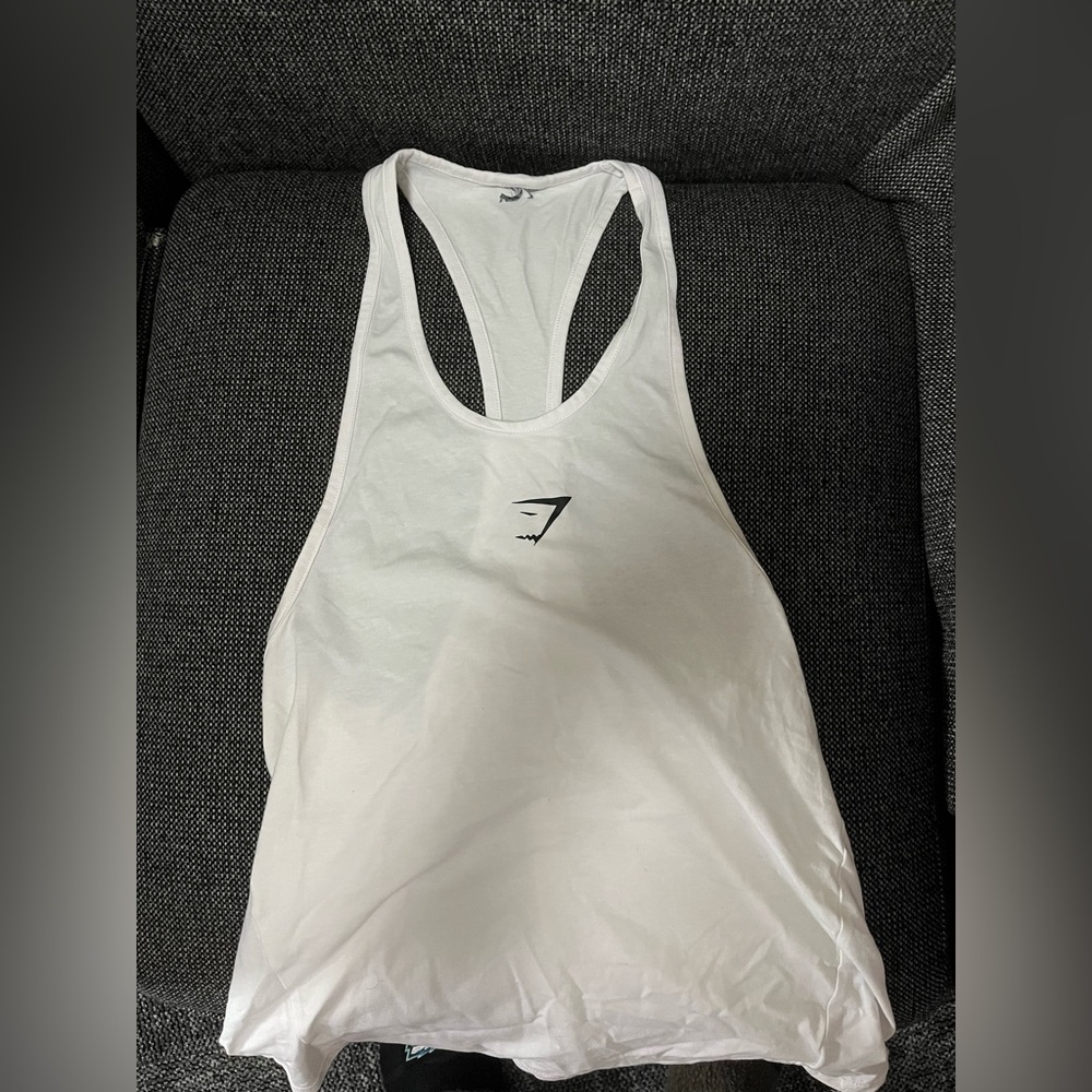 Gymshark Stringer, White S Mens